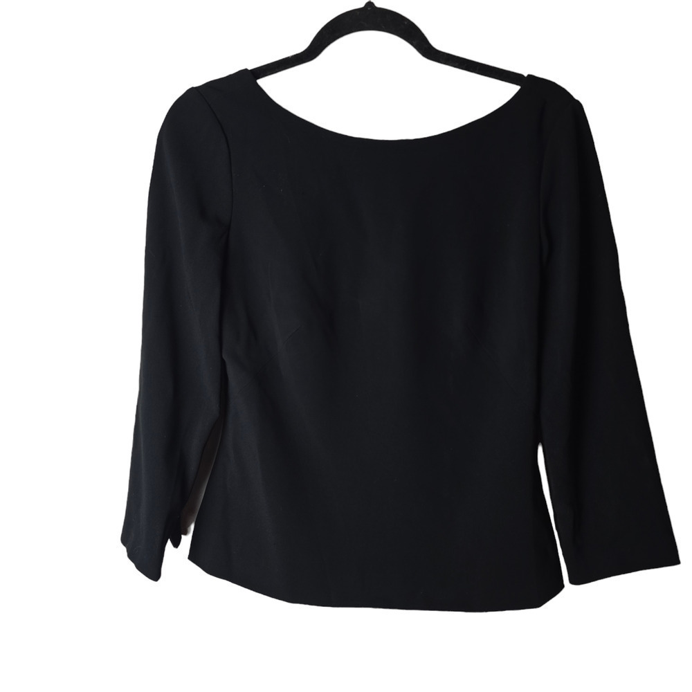 Theia black long sleeve blouse size 6 small